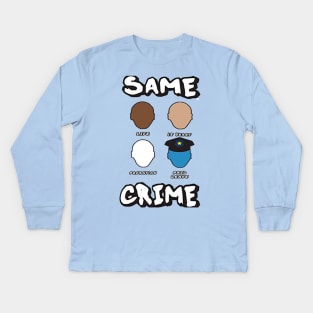 same crime t-shirt new version Kids Long Sleeve T-Shirt